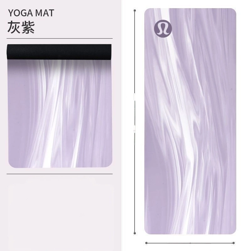 5mm Thick Natural Rubber Marble Swirl Yoga Mat, Non-Slip Soundproof Workout Mat for Women, Dual-Sided Anti-Skid Pilates Fitness Mat, 3 Fluid Print Patterns