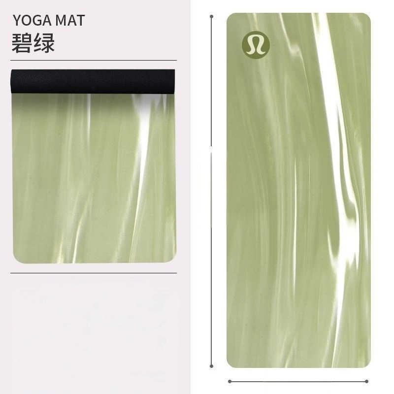 5mm Thick Natural Rubber Fluid Marble Swirl Yoga Mat, Non-Slip Soundproof Workout Mat for Women, Dual-Sided Anti-Skid Pilates Fitness Mat, 4 Artistic Print Patterns