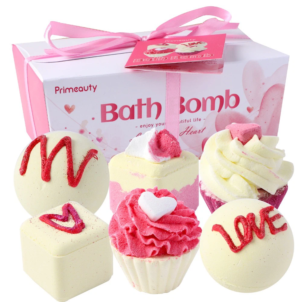 Cake Shape Bath Bomb Set, Essential Oil Bubble Bath Fizz Balls Gift Kit