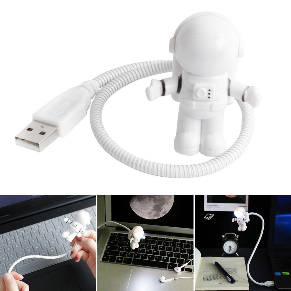 USB Night Light LED Astronaut Desk Lamp Flexible