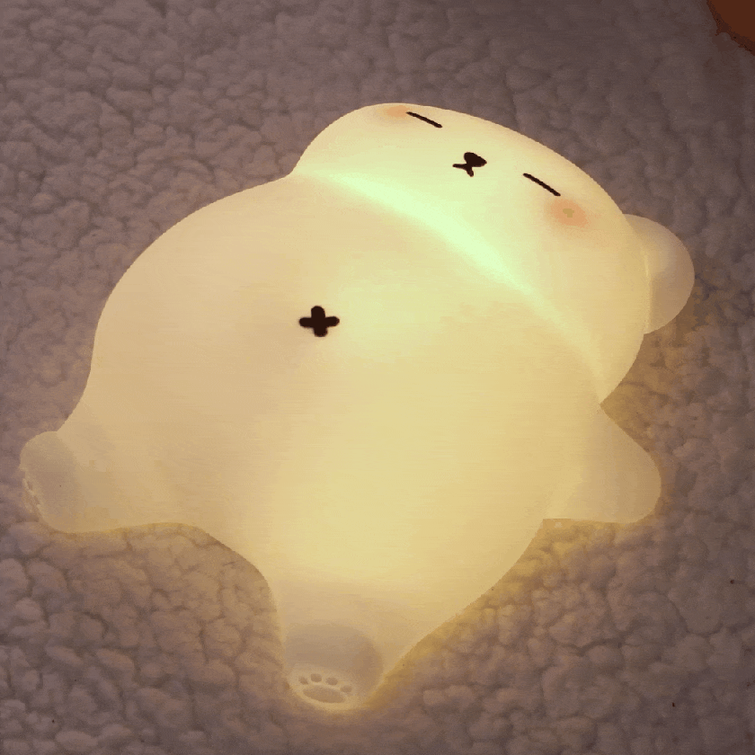 MeWaii® Breathing Bear Snuggly  Squishy Silicone Sleeping Companion Sound LED Night Light Perfect Gift