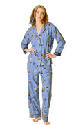 P. J. Salvage Teacup Pups 3-Piece Flannel PJ Set in Denim